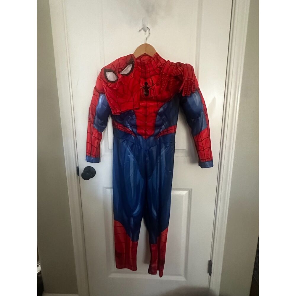 Marvel Spiderman Costume with Mask & Gloves Size 7/8